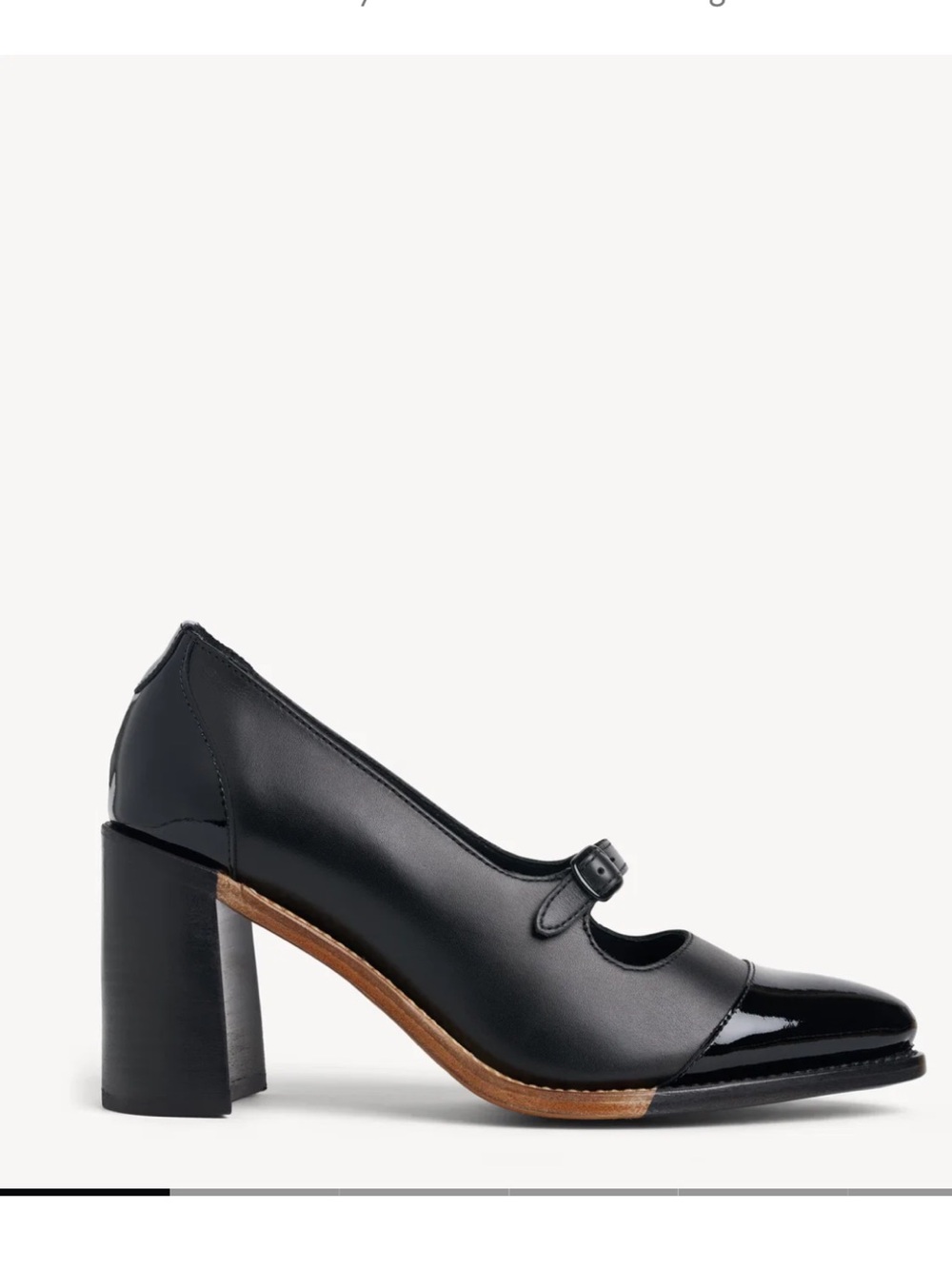 The Office of Angela Scott Black Mary Jane Block Heel Pumps by